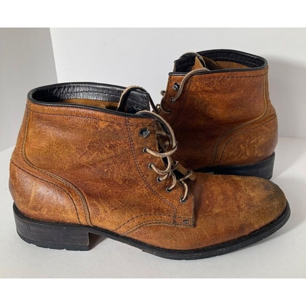 Mens Cole Haan Wayne Lug Grand OS‎ Boot Engineer Combat Suede Leather Brown 11.5